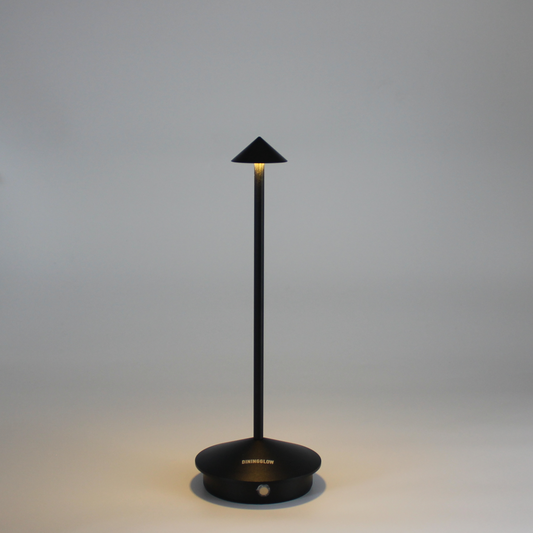 Tafellamp Jupiter Zwart Licht Aan